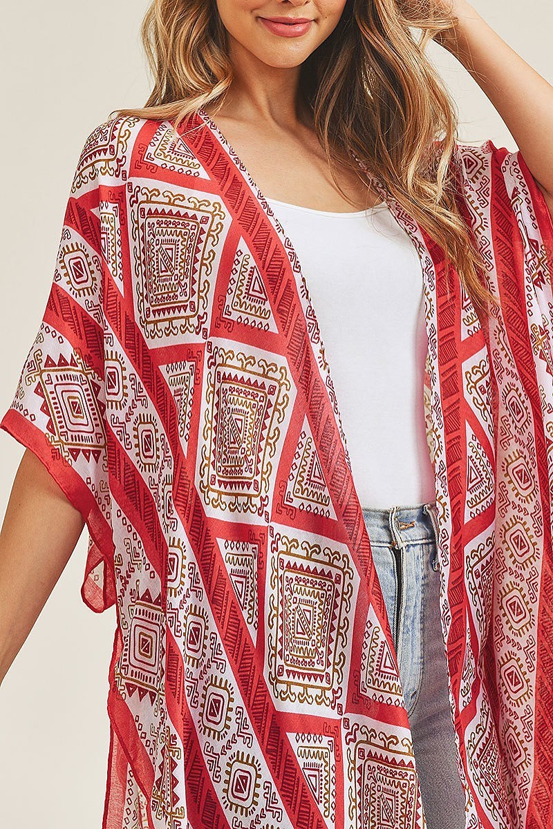 Tribal pattern kimono (EF3474)