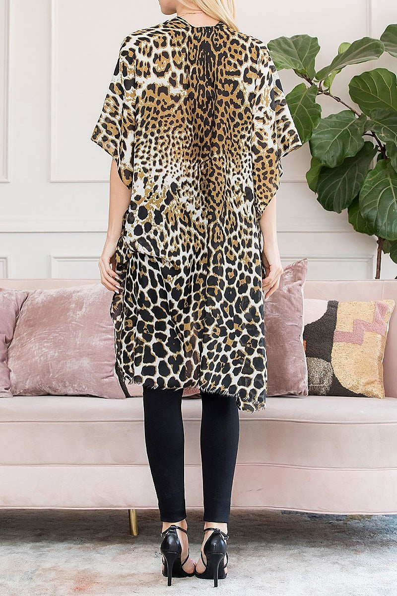 Leopard printed kimono (EF3052)