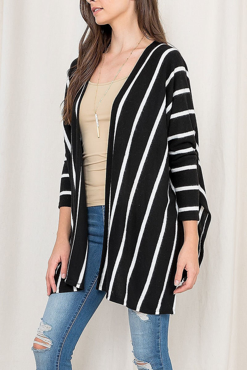 Loose fit stripe kimono cardigan (DGS5557)