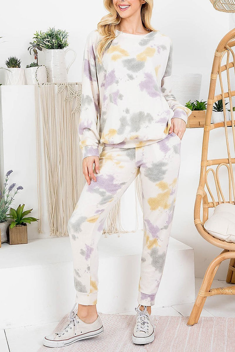 Tie dye top and pants set (EF2923)