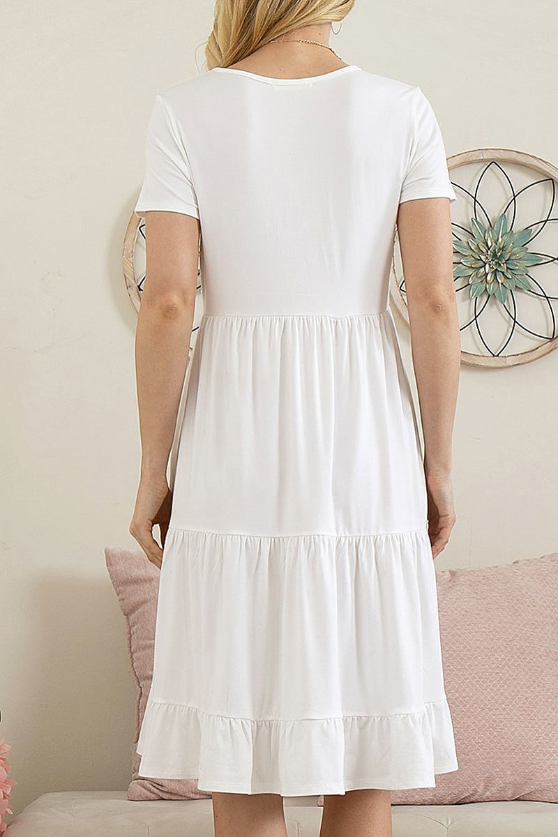 Short sleeve empire waist cancan dress (DED8255)