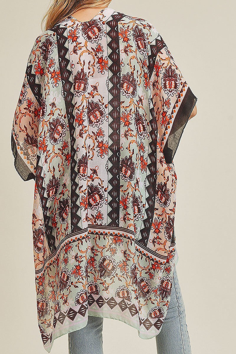 Flower pattern kimono (EF3485)