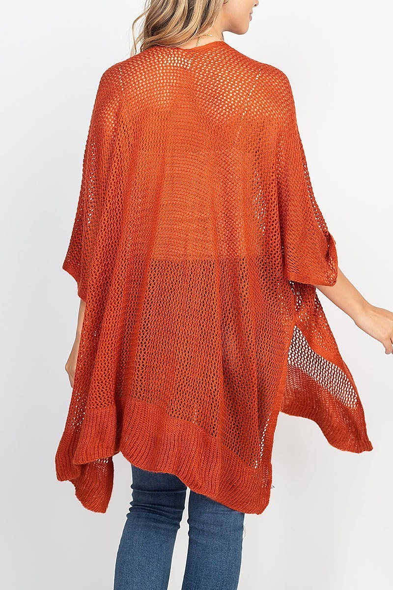 Crochet mesh summer kimono cardigan (DGS5460)