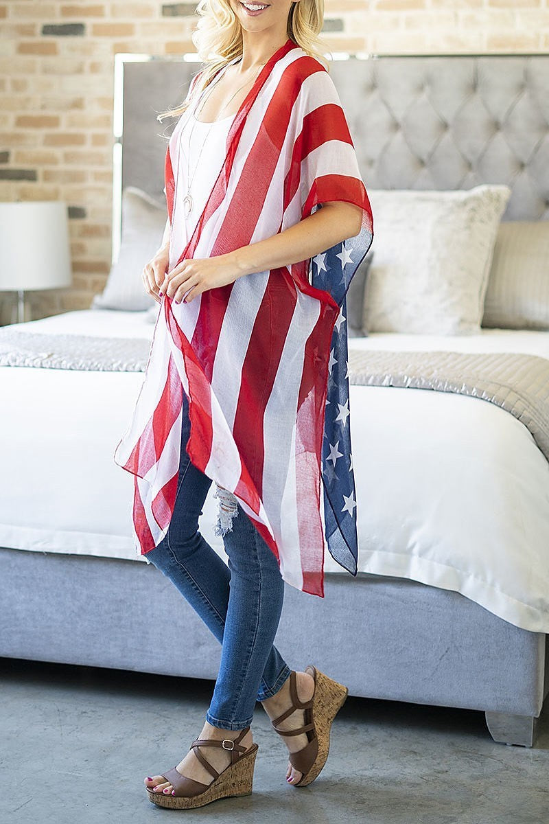 Usa accent open front kimono (EF3056)