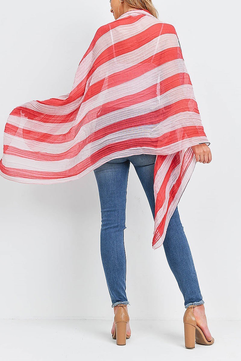 Usa flag print kimono wrap scarf (EF3057)