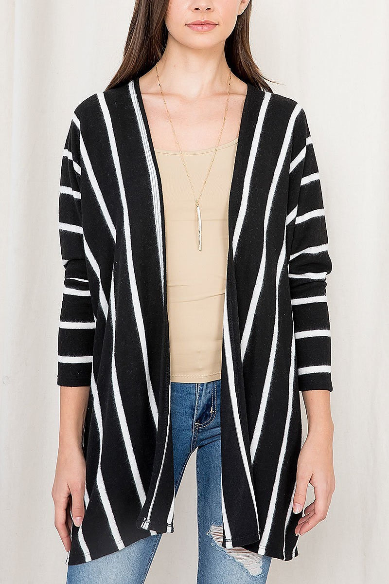 Loose fit stripe kimono cardigan (DGS5557)