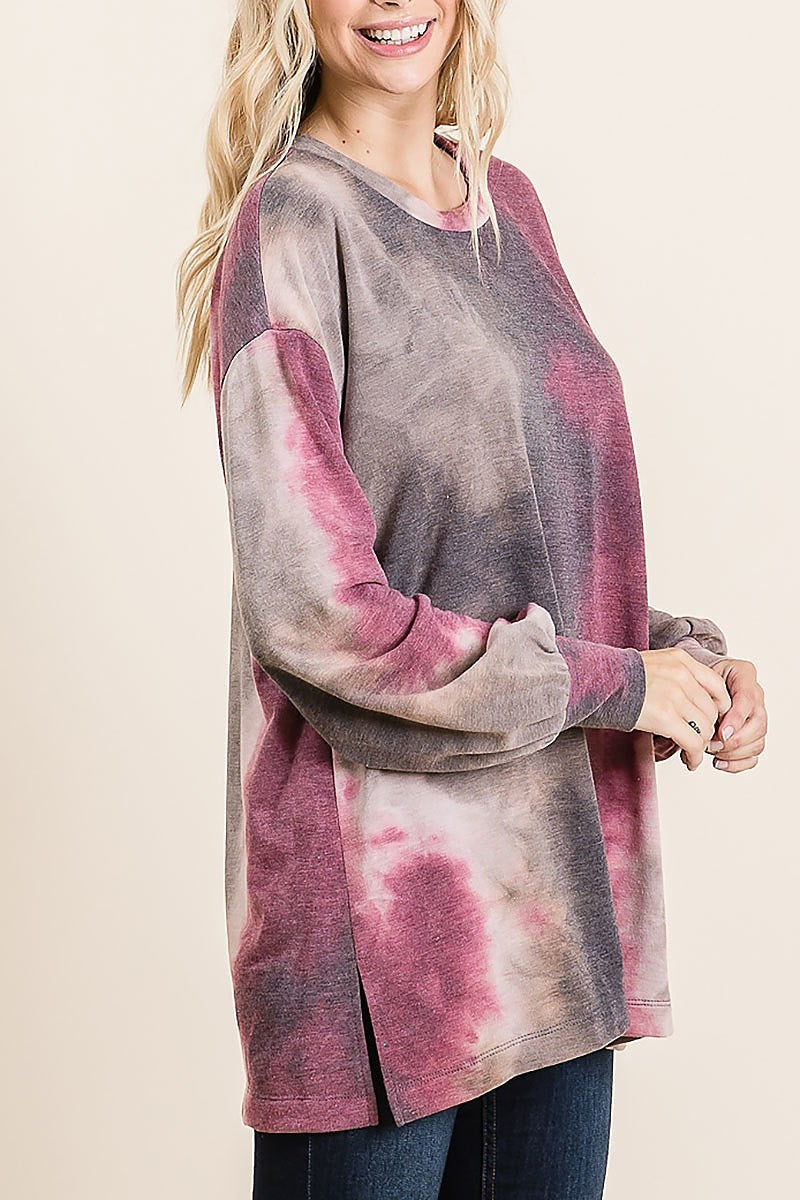 Tie dye long sleeve top (EF5031)