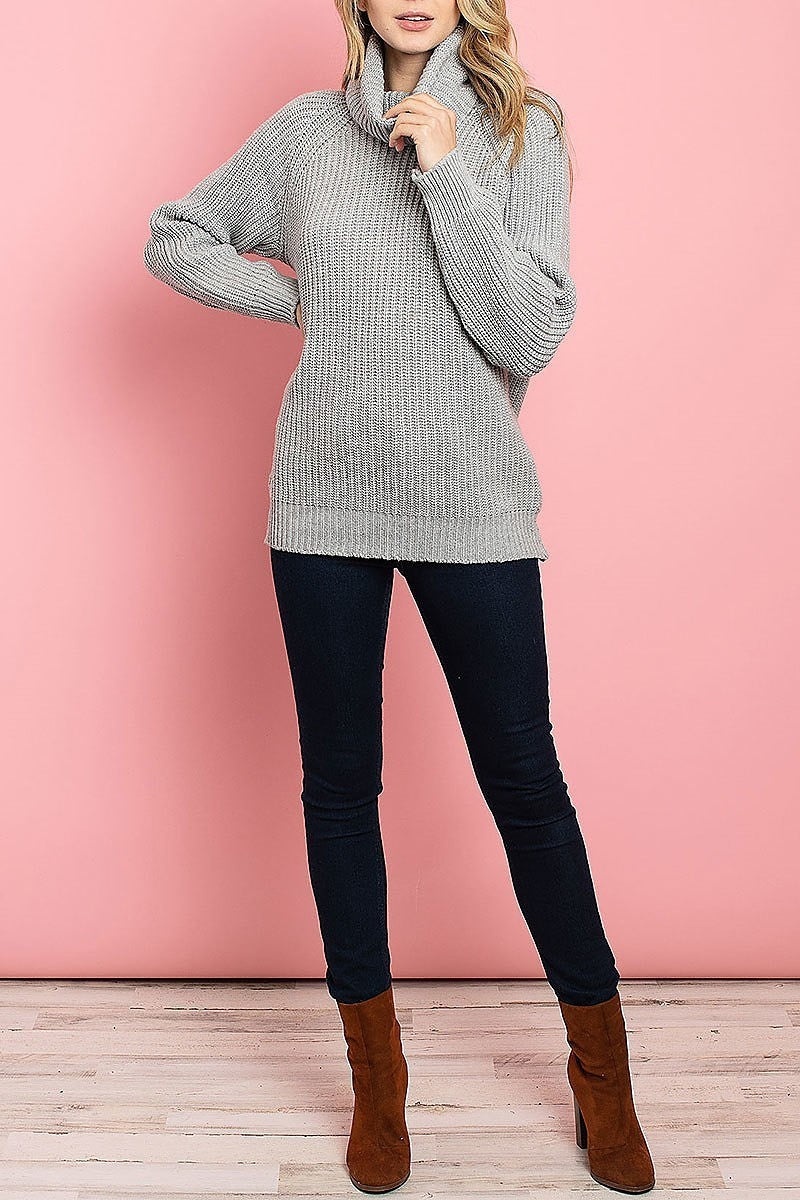 Cowl neck loose fit sweater (DGS4904)