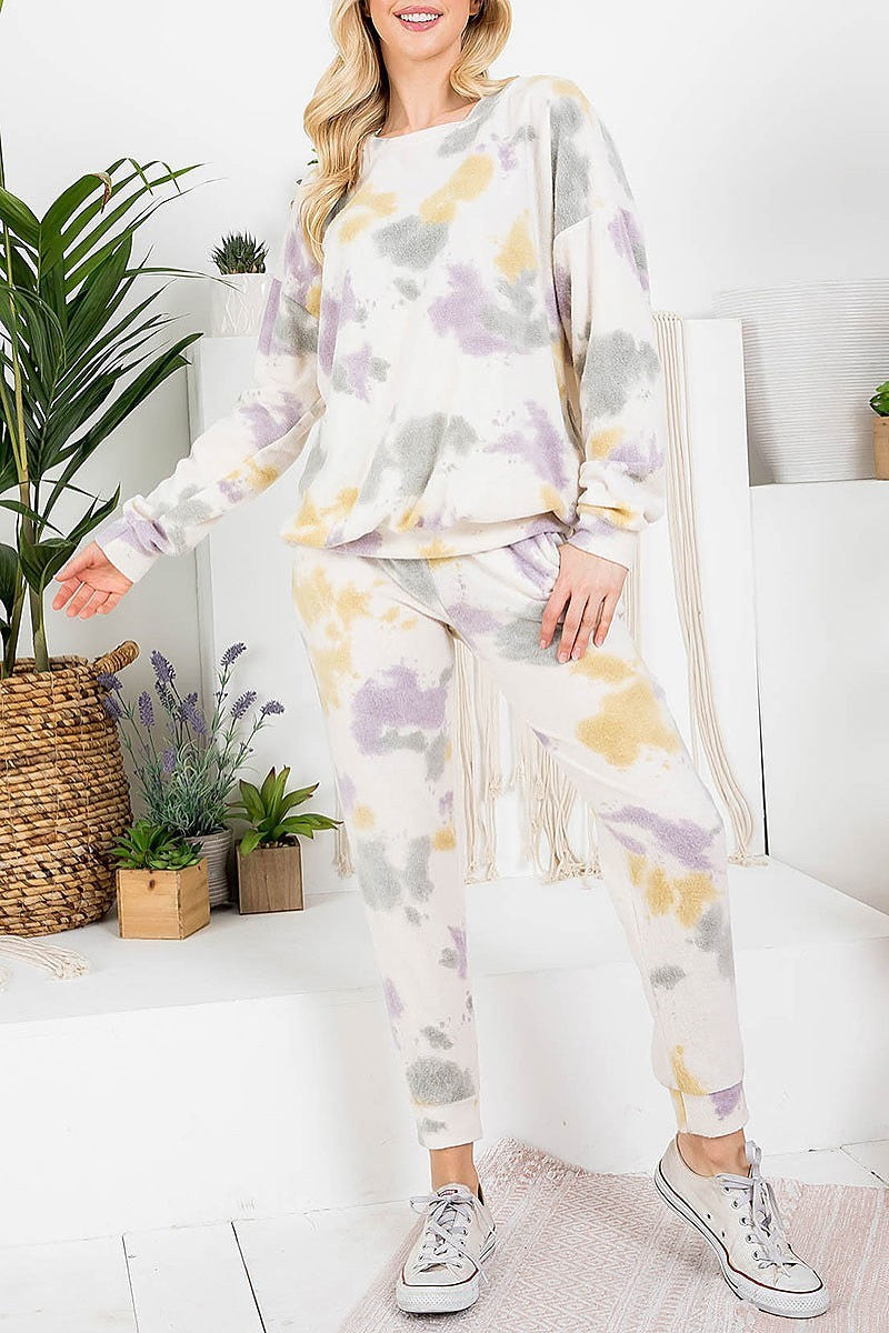 Tie dye top and pants set (EF2923)