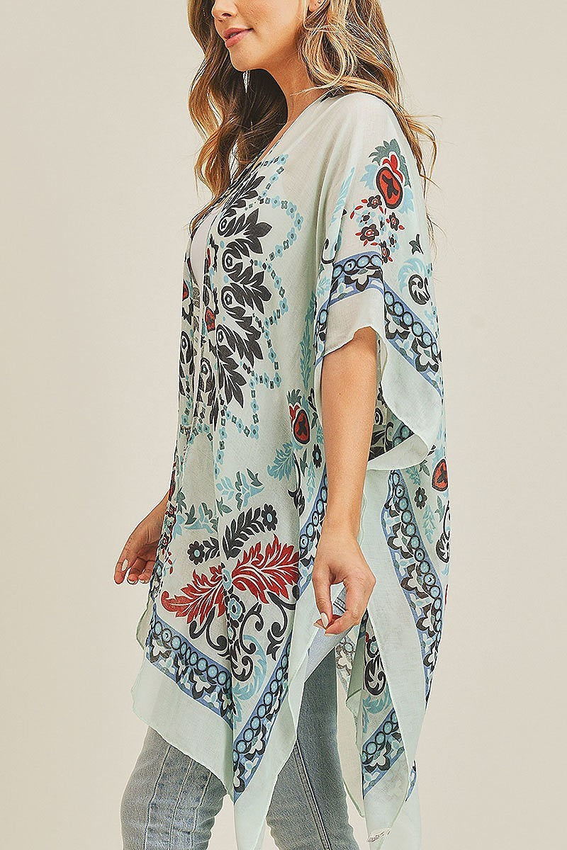 Bohemian print kimono (EF3499)