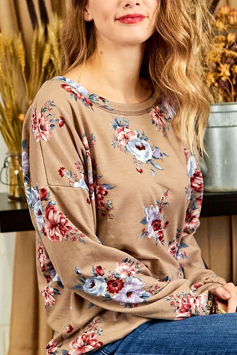 Long sleeve floral top (EF4883)