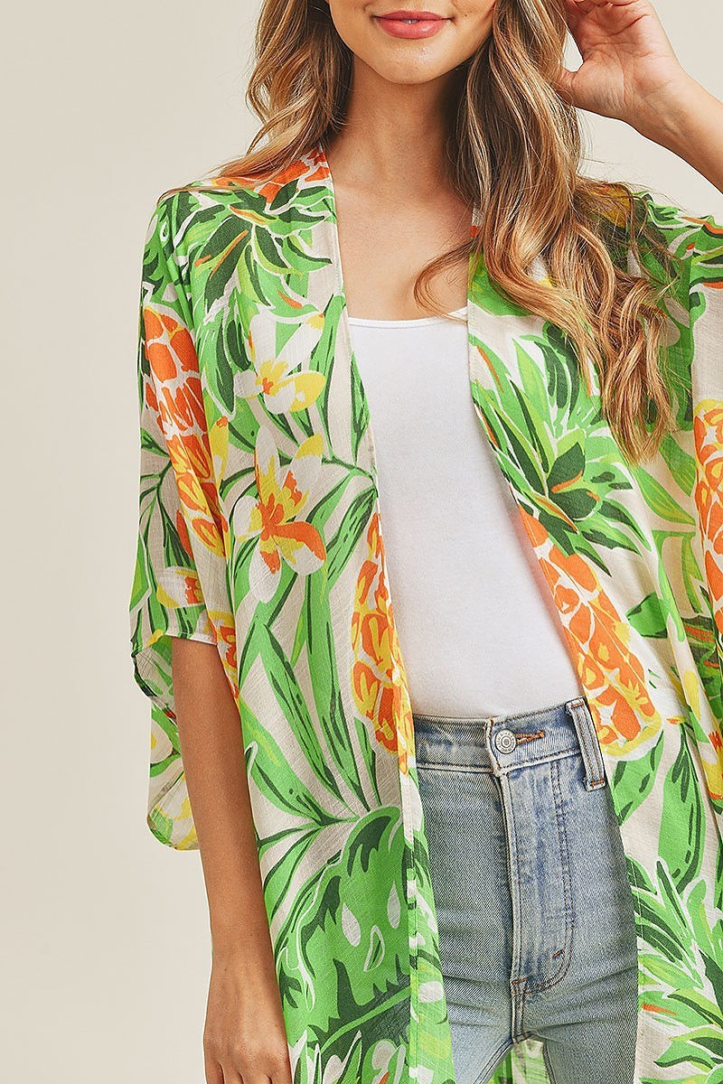 Tropical pineapple kimono (EF3462)