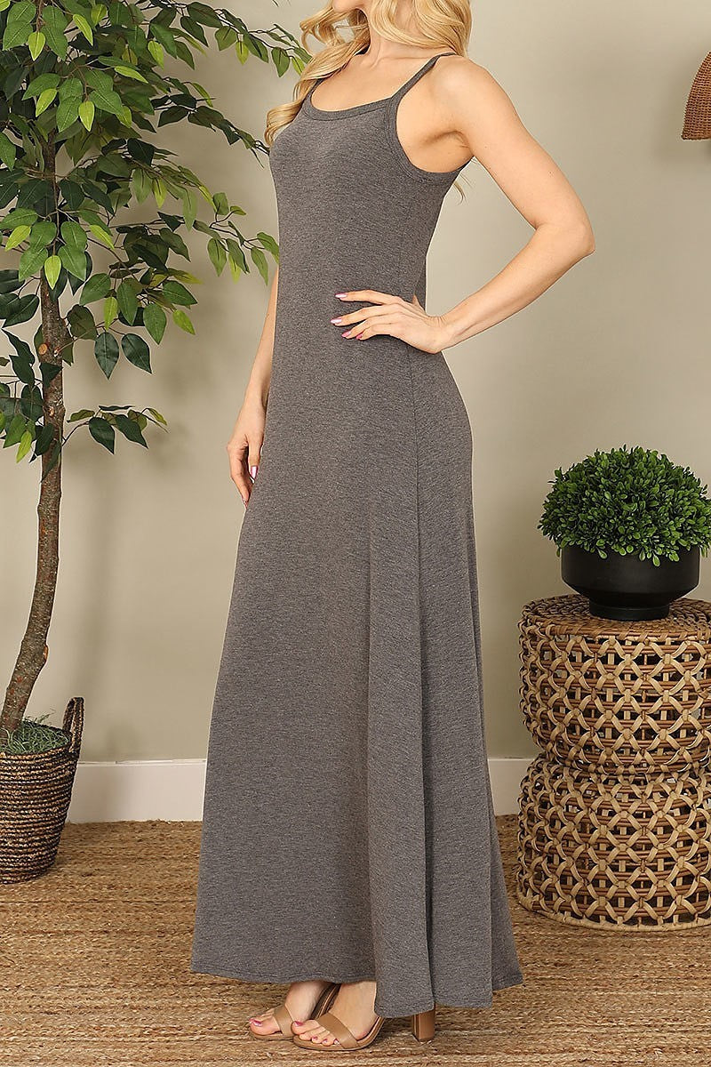 Spaghetti strap maxi dress (DED9252)