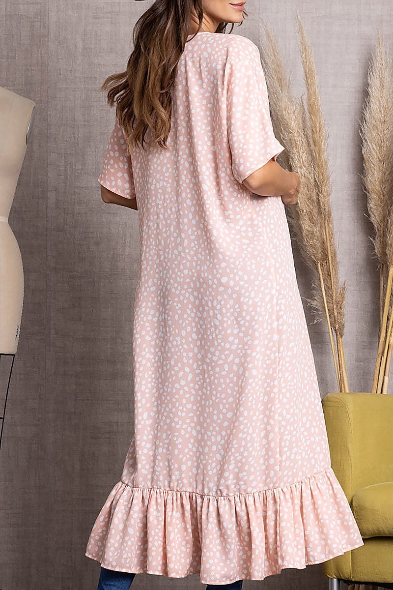 Polka dots long cardigan (EDSW3436)