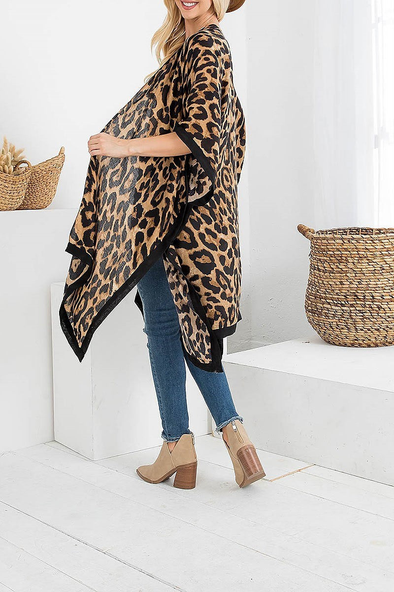 Leopard open front cardigan (EF2534)