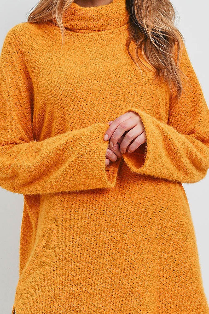 Cowl neck loose fit sweater top (EF1254)