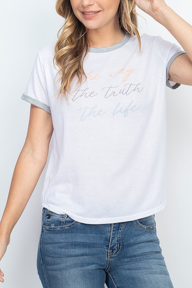 The way the truth the life graphic top (EF3059)