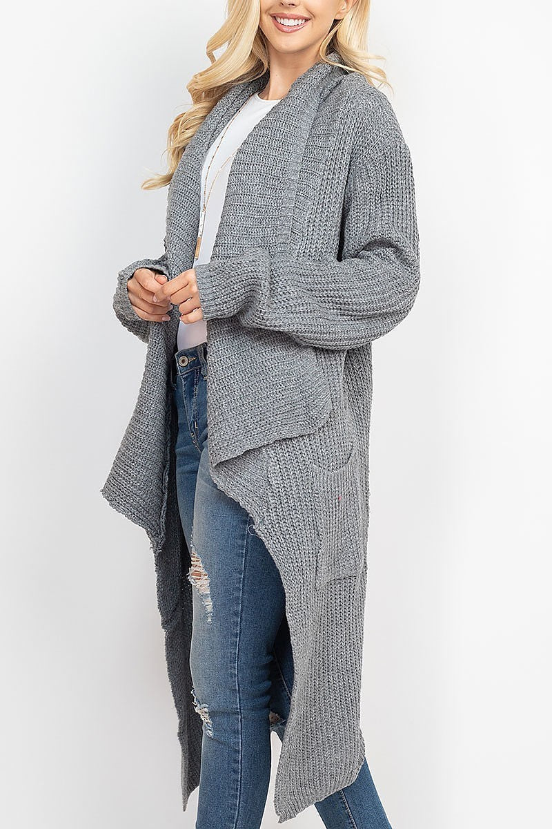 Knee length shawl cardigan (DGS5285)