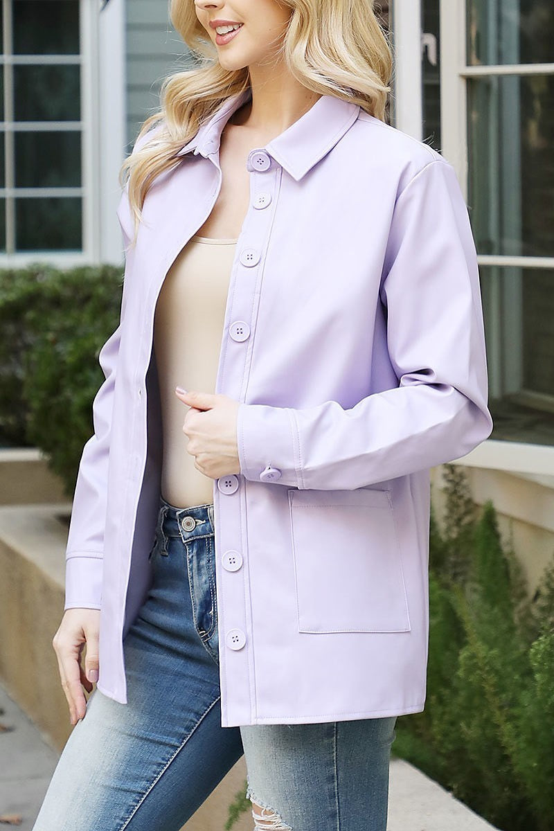 Button down long sleeve top (EF7101)