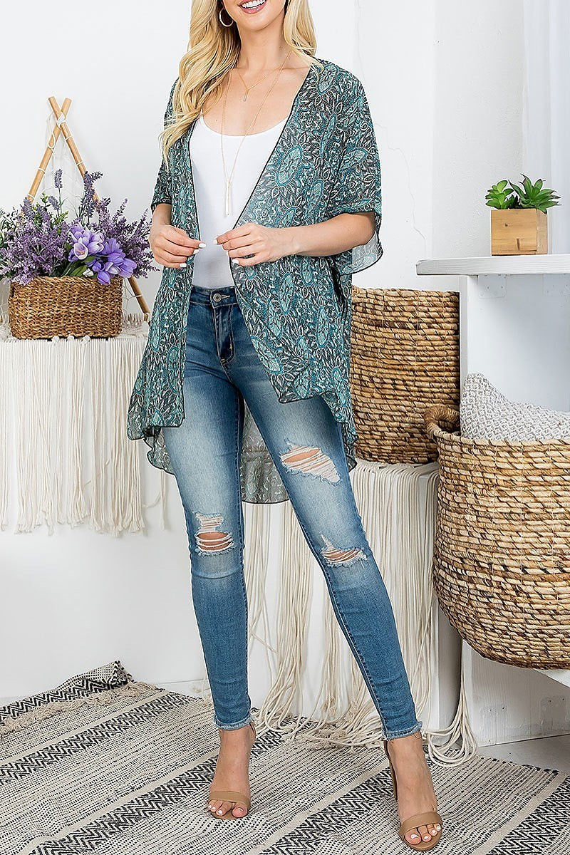 Paisley print kimono (EF4567)