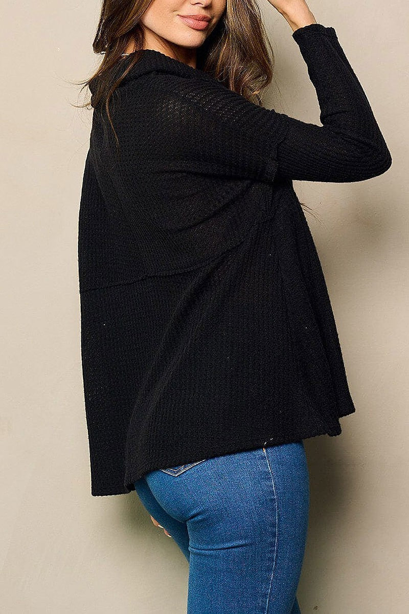 Long sleeve turtle neck loose fit top (EFWT4612)