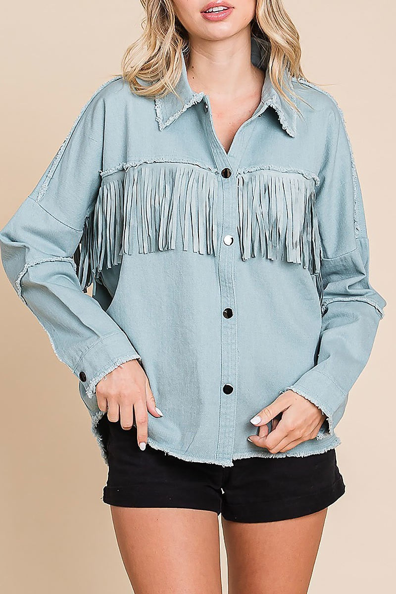 Fringe detailed jacket (EDH1859)