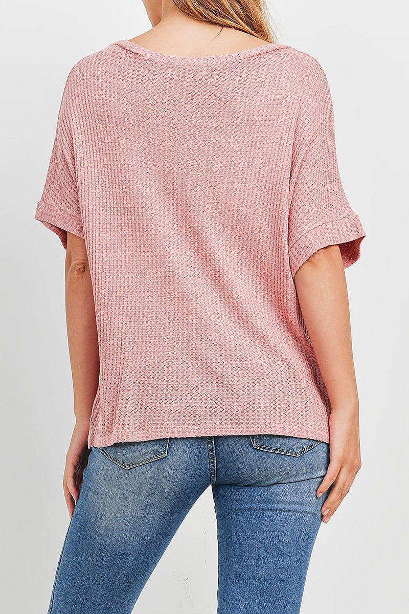 Twist front dolman sleeve top (EF1099)