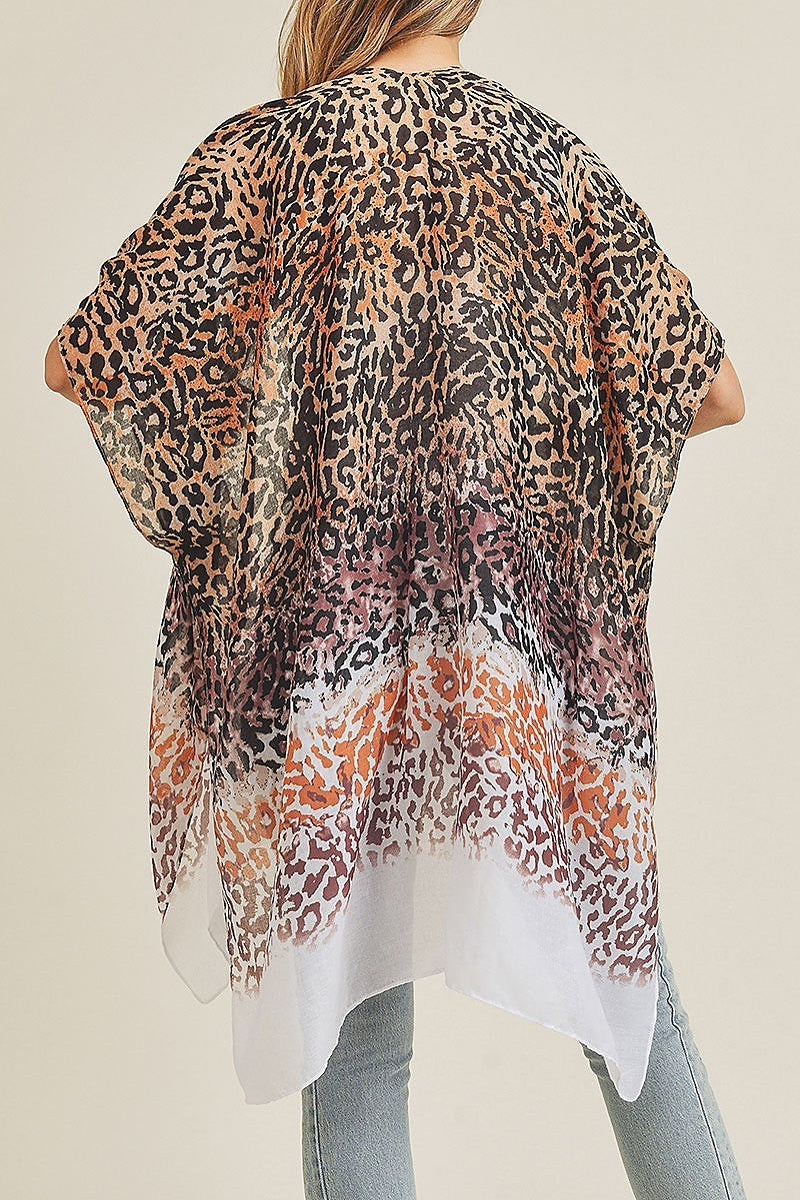 Multi color leopard kimono (EF3408)