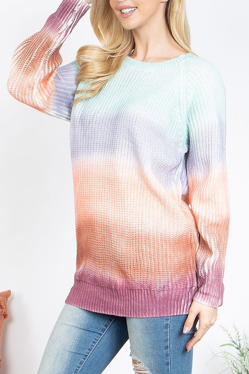 Multi tie dye knitted sweater (DGS5820)