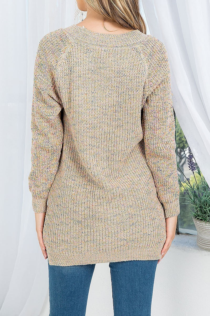 Round neck multi long sleeve sweater (DGS5680)