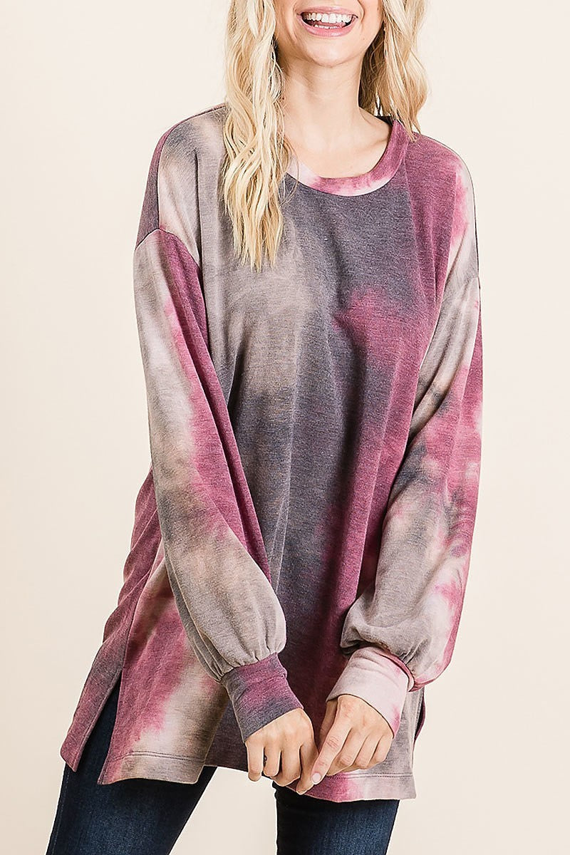 Tie dye long sleeve top (EF5031)