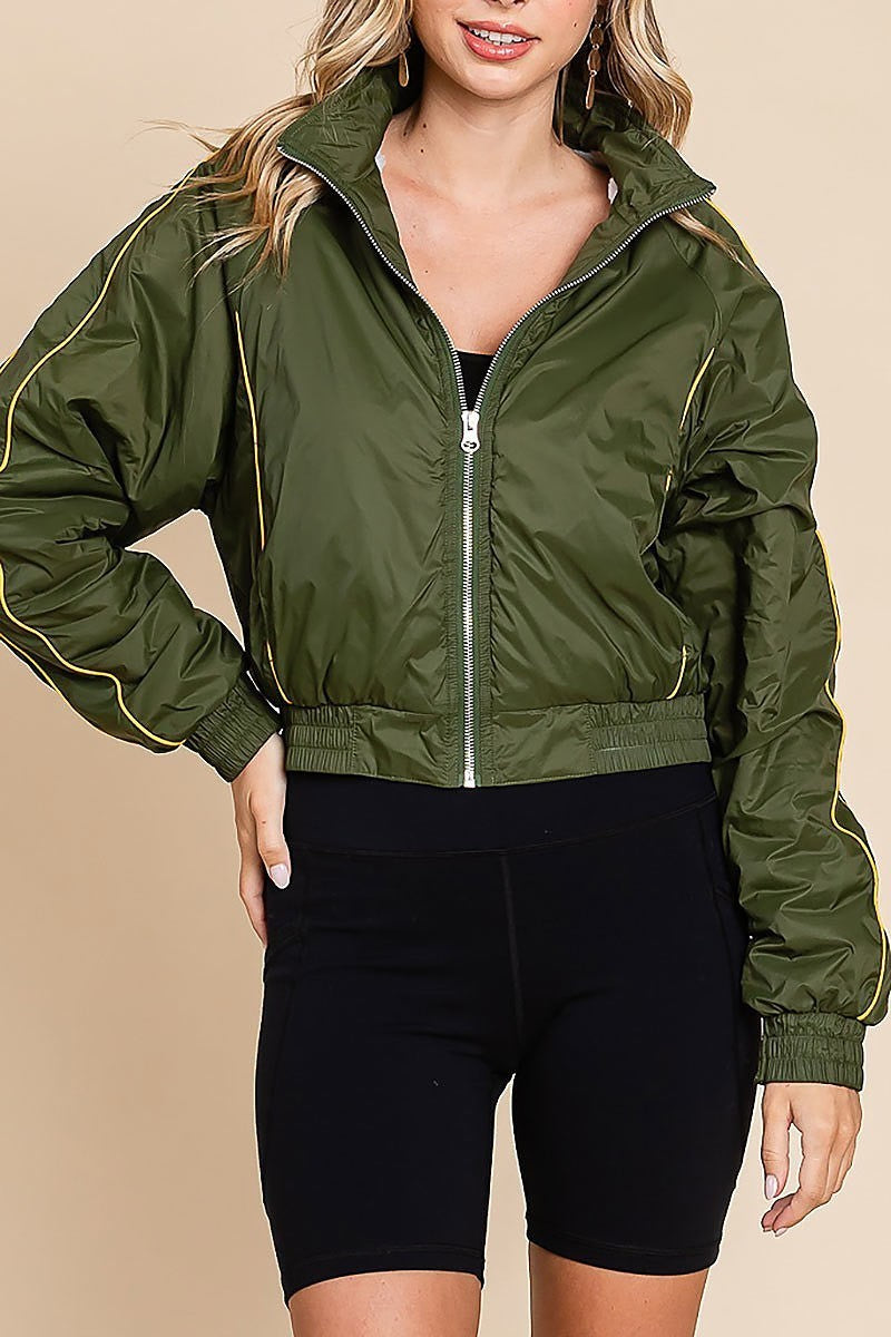 Faux sherpa lining track jacket (EDH1769)