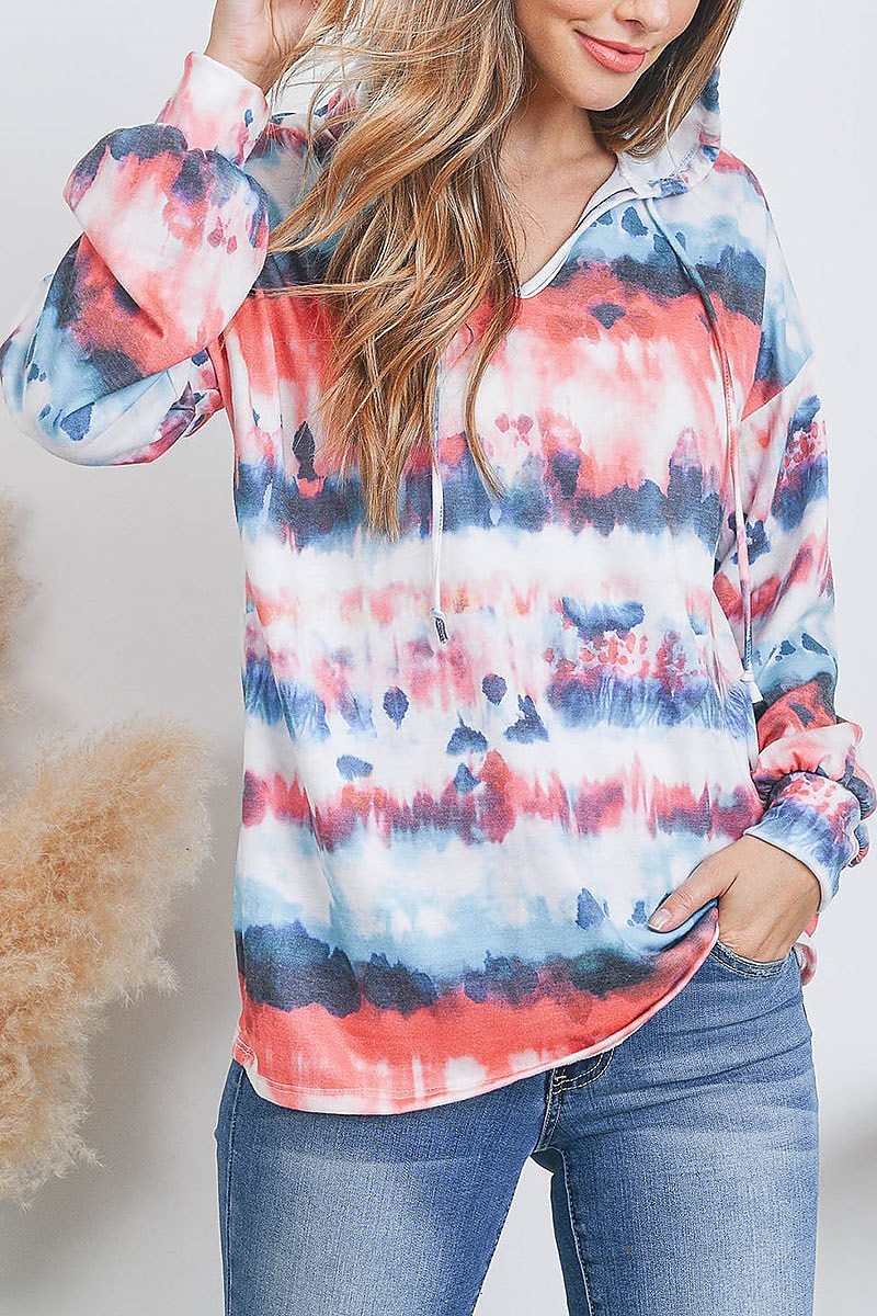 Tie dye hoodie top (EF2358)