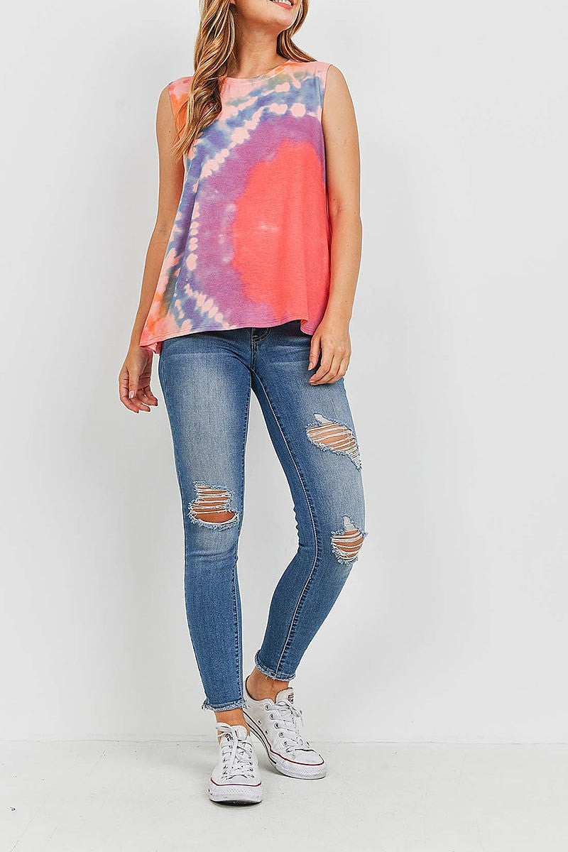 Round neck tie dye top (ED9971)