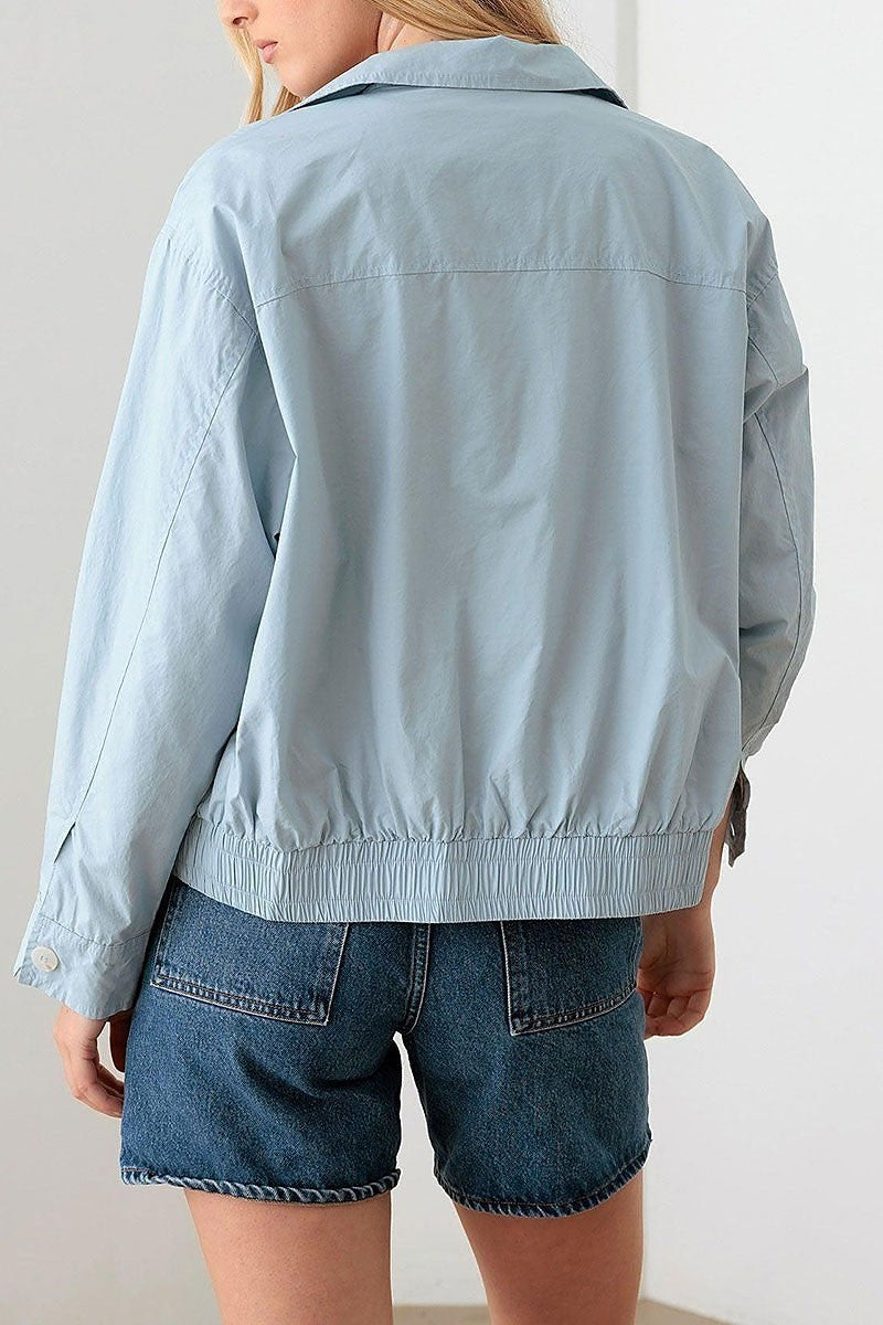 Zip up collared bomber jacket (TED3005)