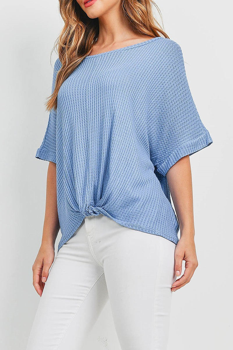 Twist front dolman sleeve top (EF1099)