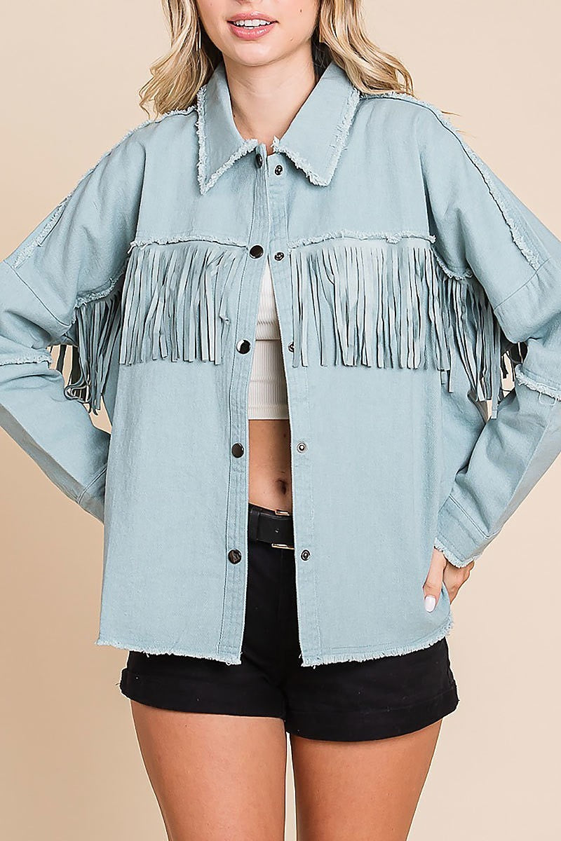 Fringe detailed jacket (EDH1859)