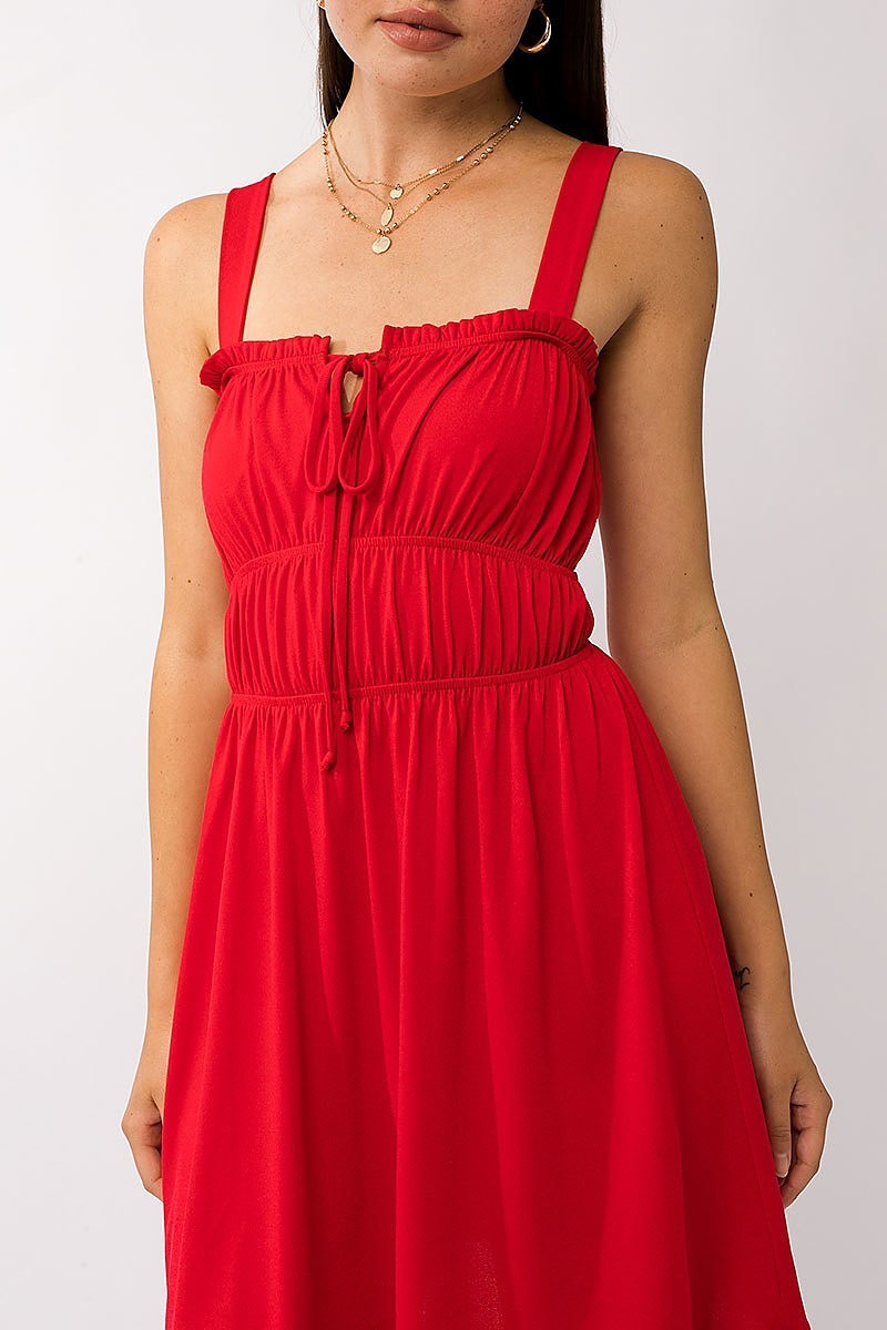 Square neckline cami dress (DED8243)