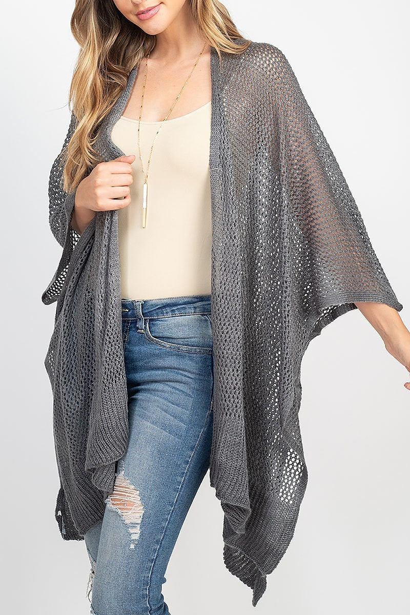 Crochet mesh summer kimono cardigan (DGS5460)