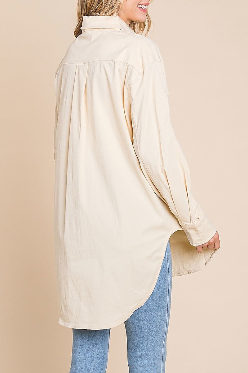 Oversized double pocket utility shirt (EDH1864)