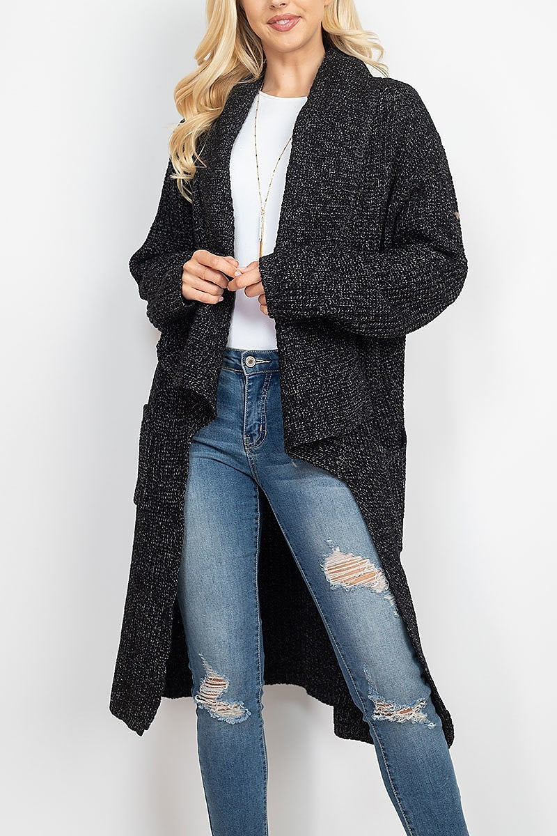 Knee length shawl cardigan (DGS5285)