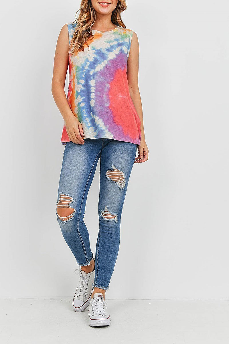 Round neck tie dye top (ED9971)