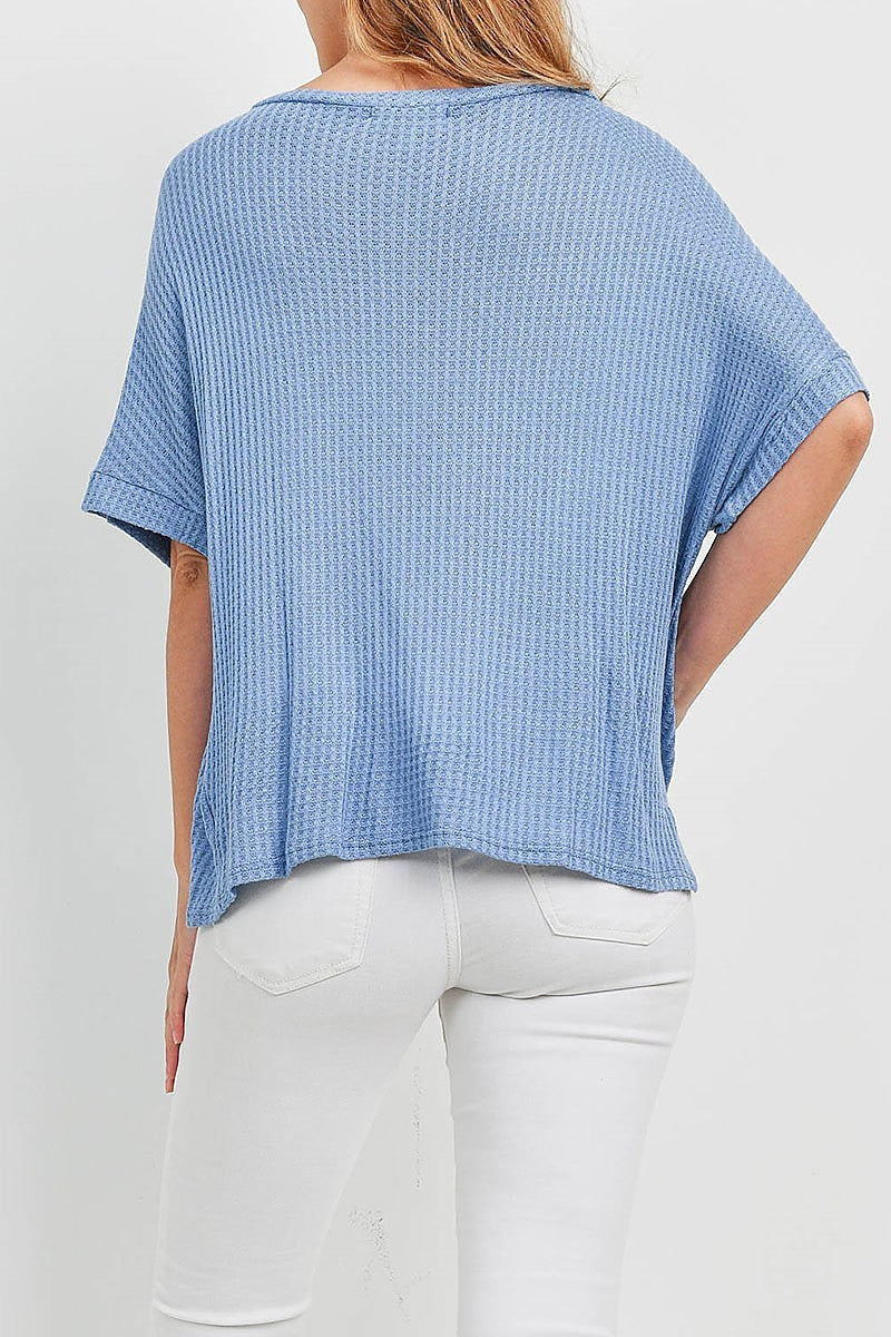 Twist front dolman sleeve top (EF1099)