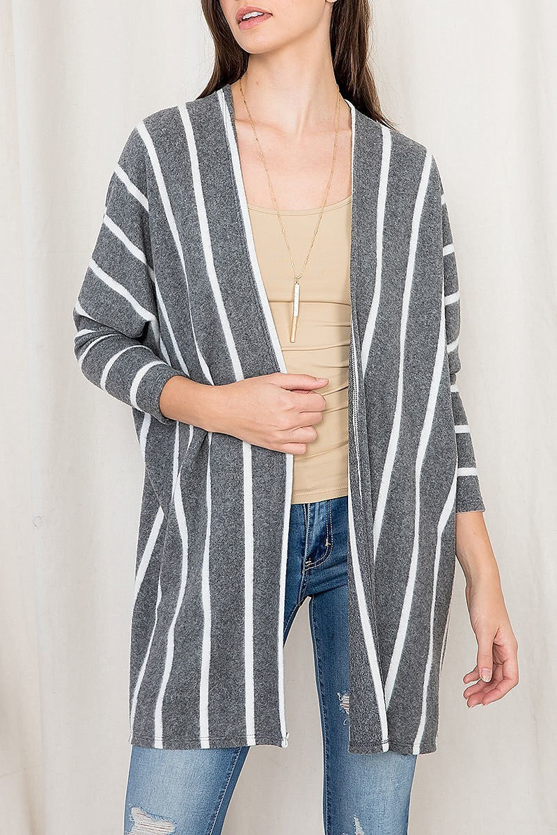 Loose fit stripe kimono cardigan (DGS5557)