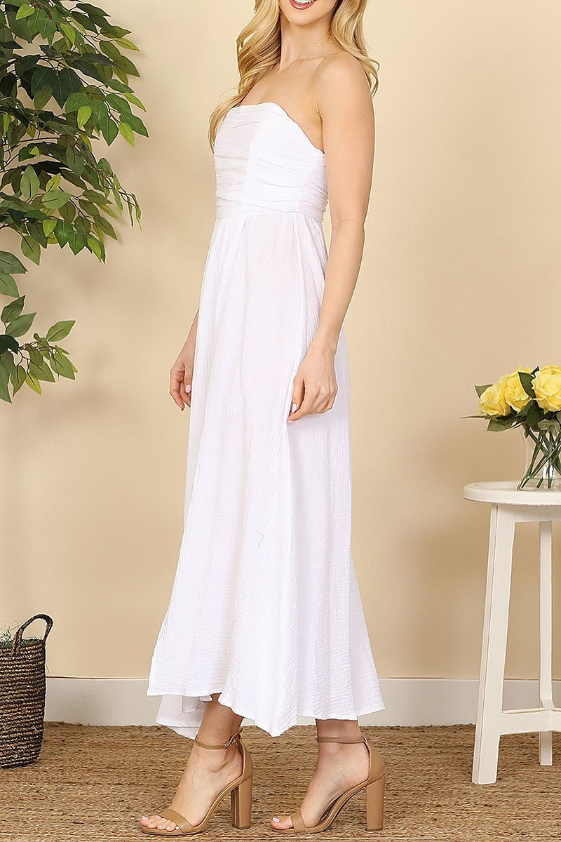 Tube and side slit dress (DED9097)