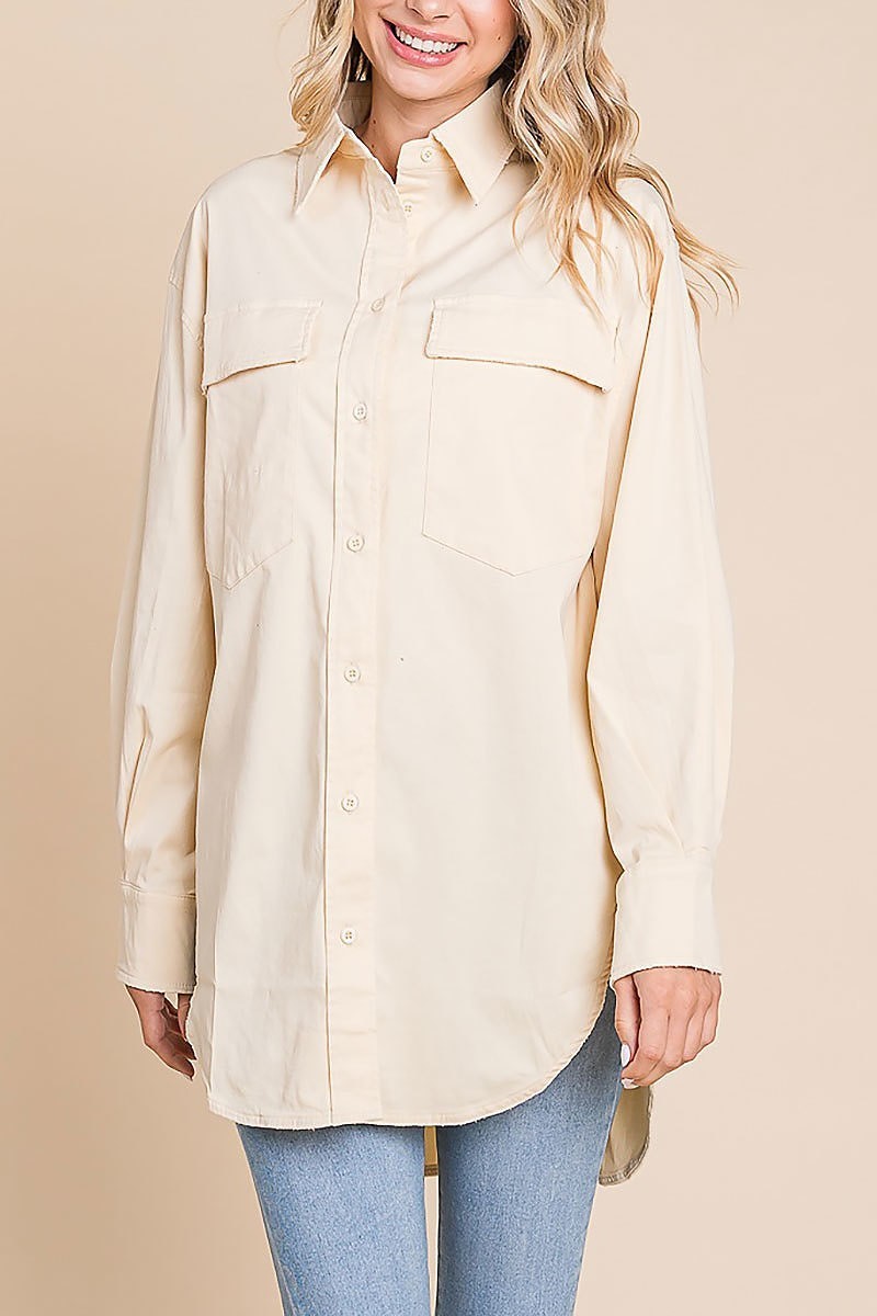 Oversized double pocket utility shirt (EDH1864)