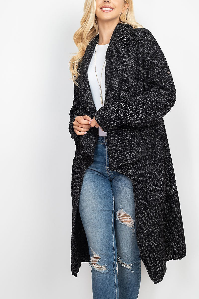 Knee length shawl cardigan (DGS5285)