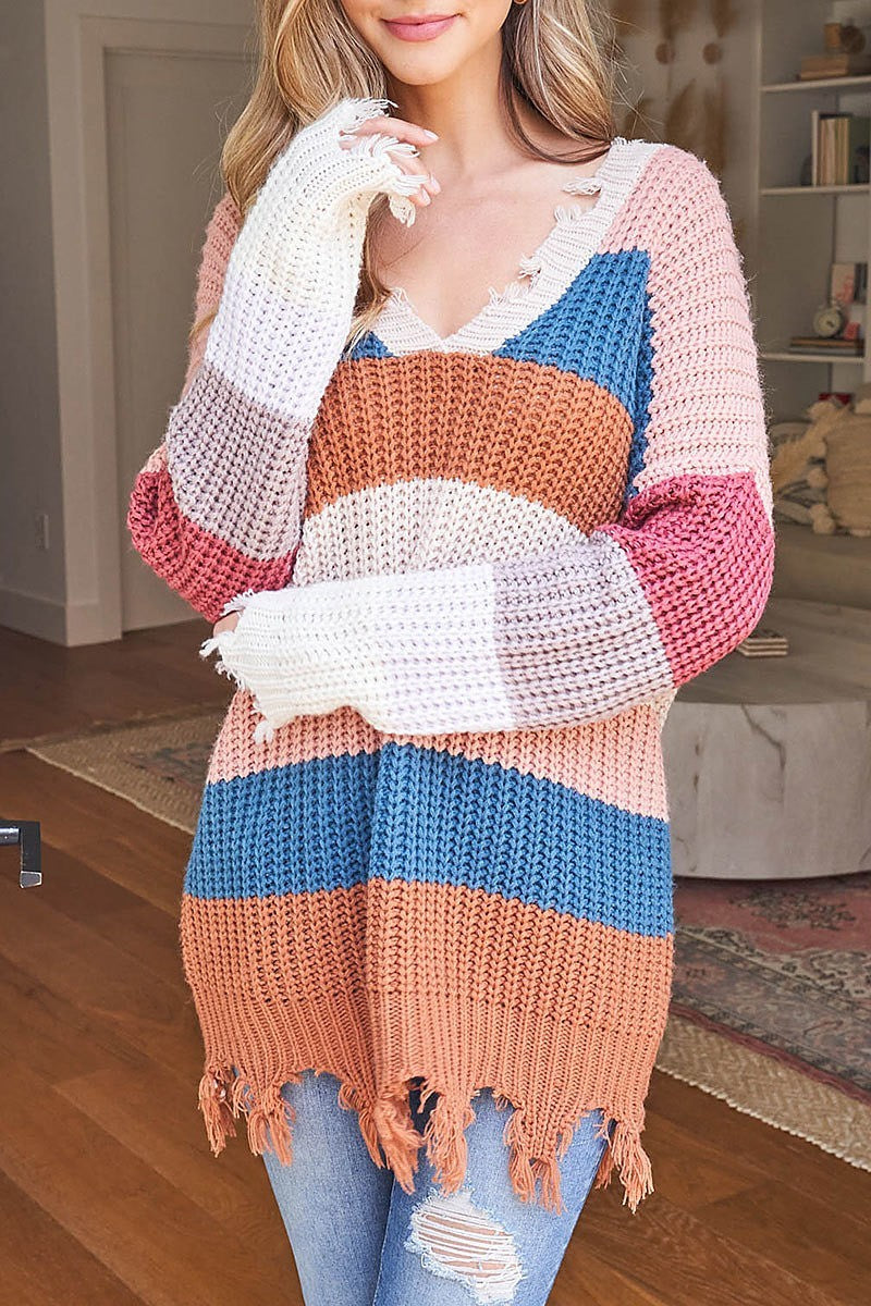 Color block sweater (DGS5366-1)