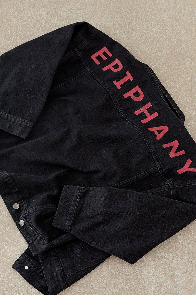 Epiphany graphic denim jacket (TED3003)