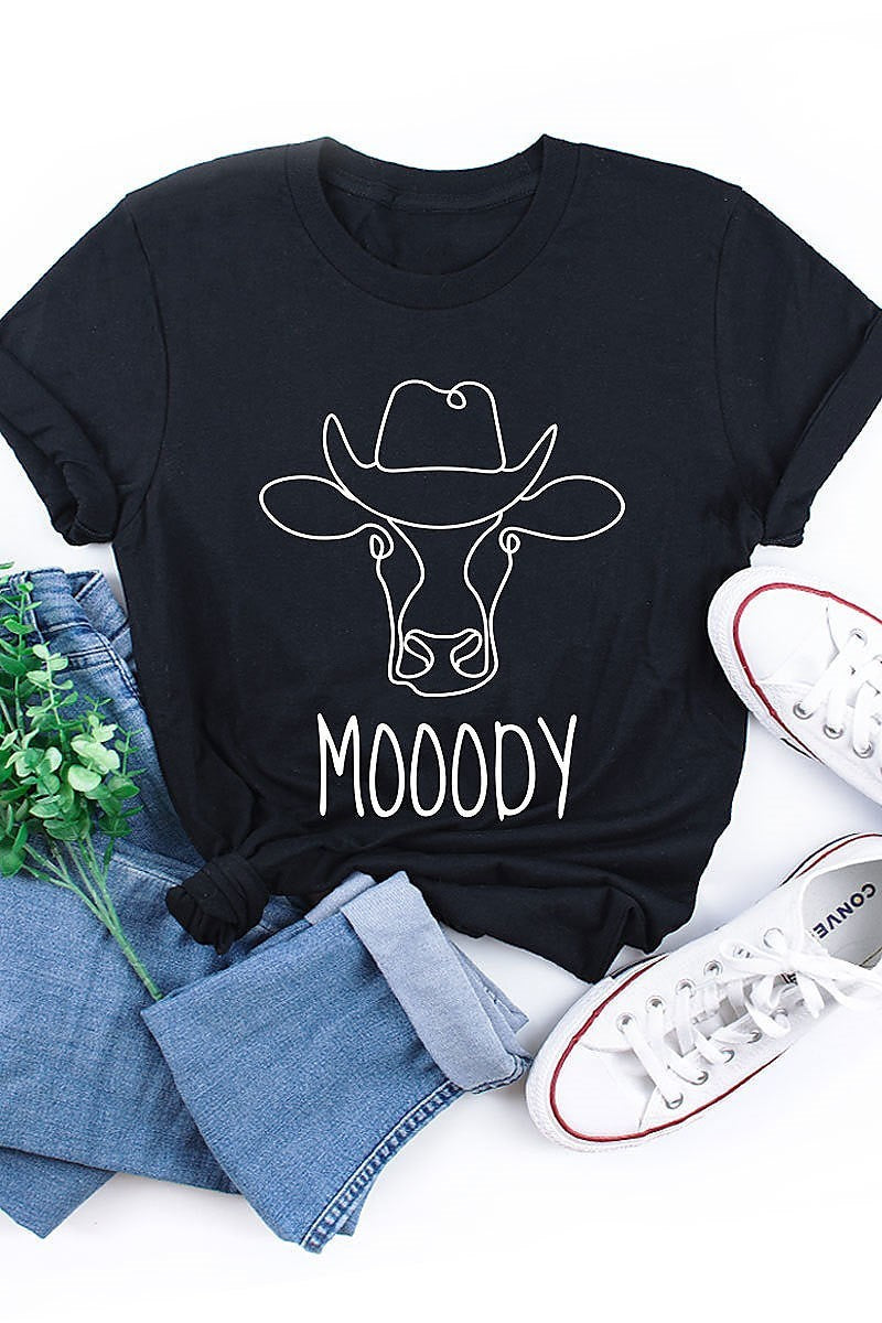 Moody cow with cowboy hat top (EF3872)